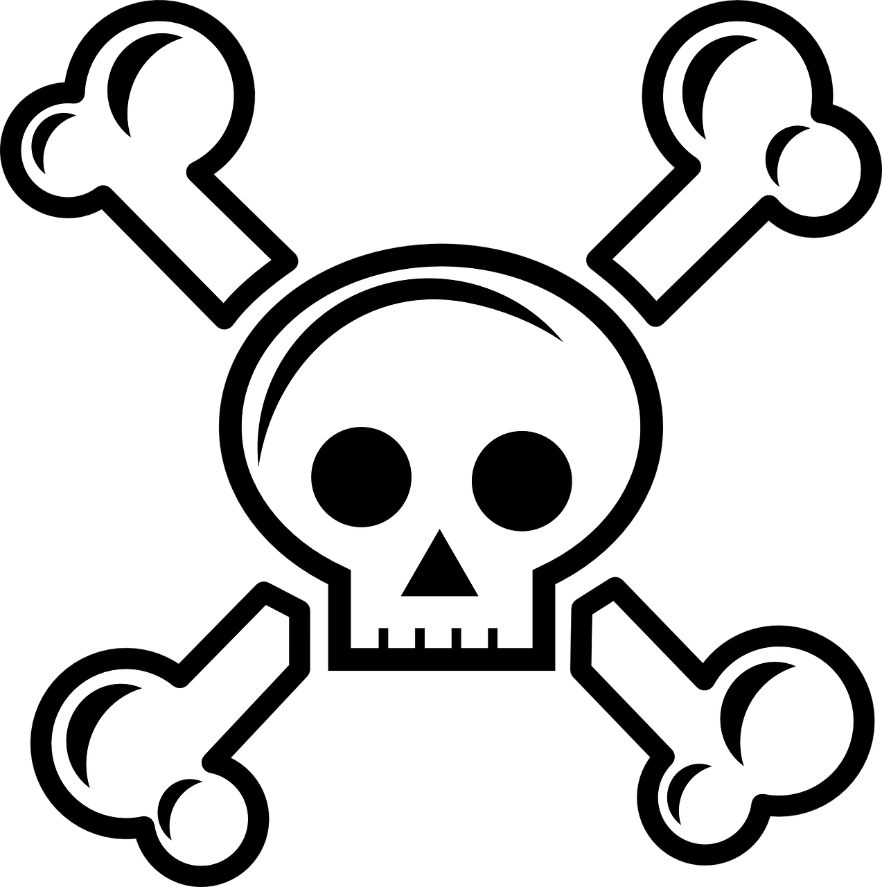 a skull and crossbones on a black background, inspired by Pedro Álvarez Castelló, pixabay, !!! very coherent!!! vector art, bar, screw, :3