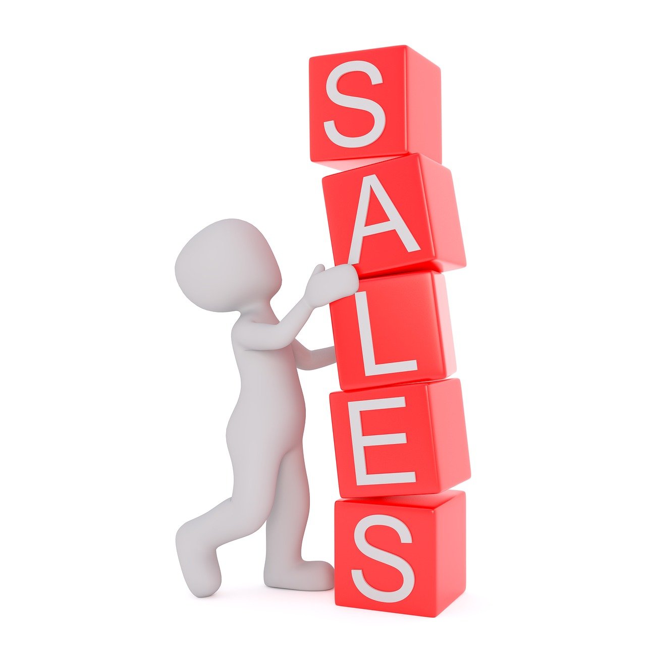 a person pushing a block with the word sales on it, a stock photo, conceptual art, stick figure, stacked image, cgtrader, tall