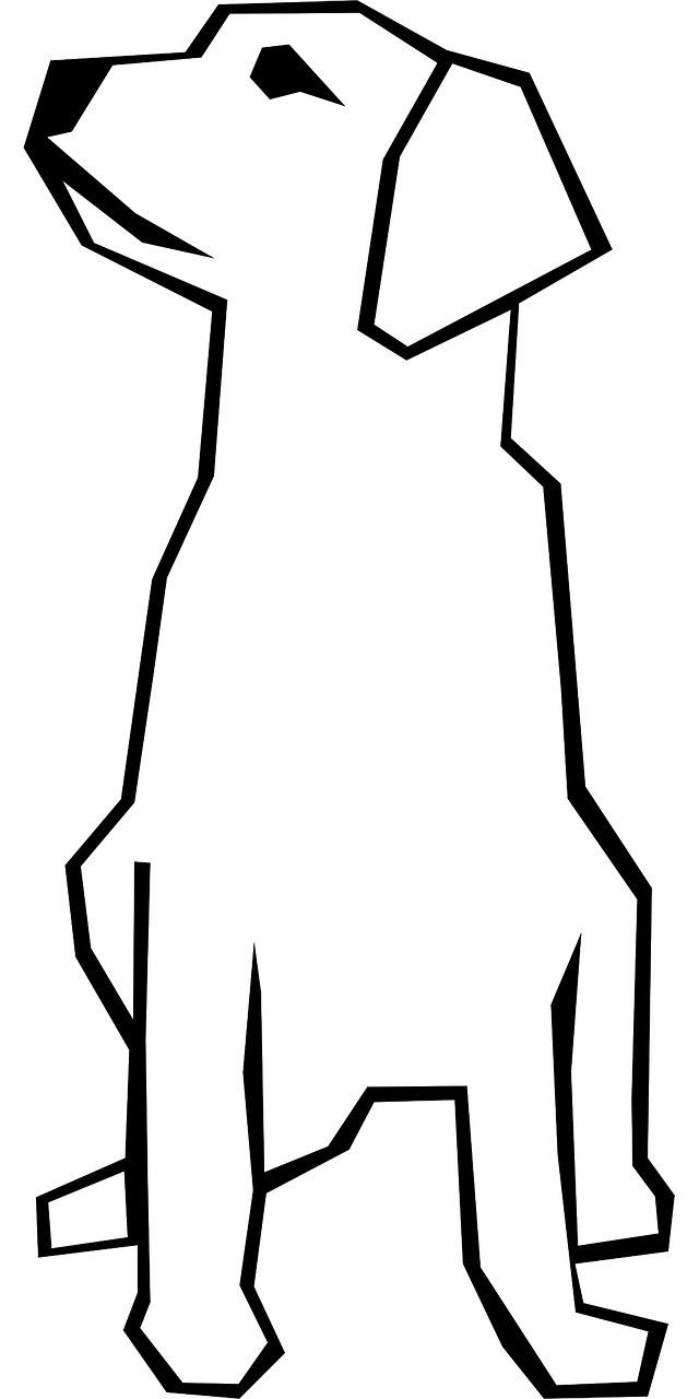 a black and white silhouette of a dog, inspired by Paul Lucien Dessau, polycount, suprematism, sleek white armor, tower of god, amoled wallpaper, ambient occlusion:3