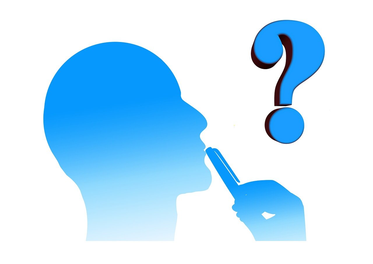 a person brushing their teeth with a toothbrush, an illustration of, by Allen Jones, trending on pixabay, conceptual art, question marks, there is a cigar in his mouth, silhoutte, dominant wihte and blue colours