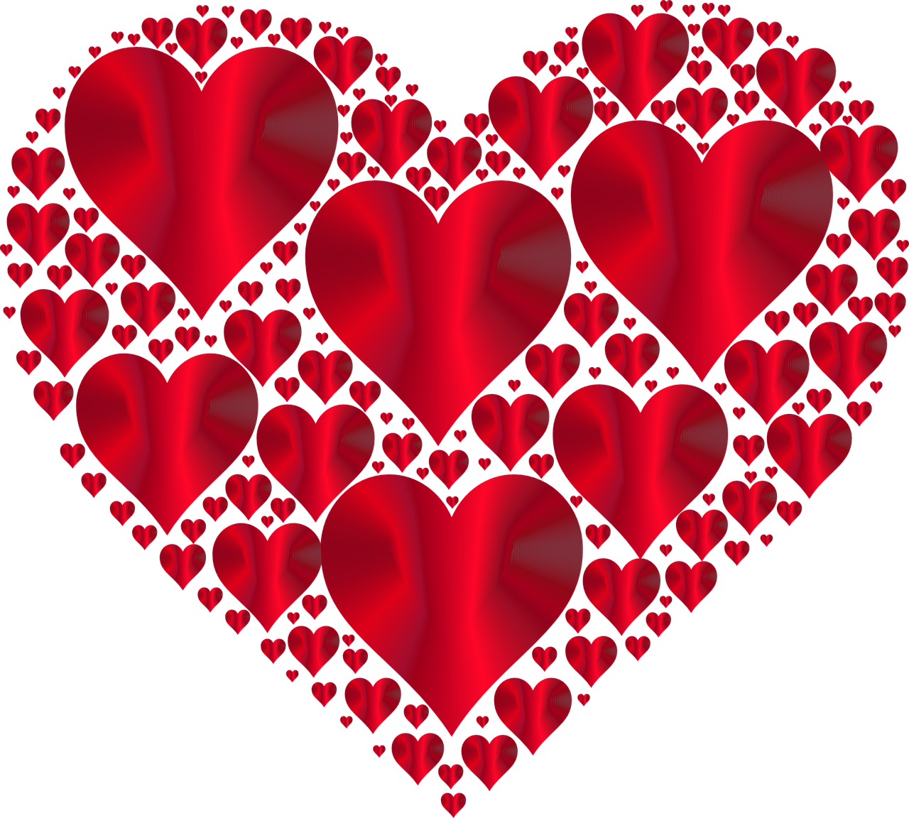 a bunch of red hearts on a black background, by Valentine Hugo, pixabay, computer art, ruffles, made with illustrator, aaaaaaaaaaaaaaaaaaaaaa, from wheaton illinois