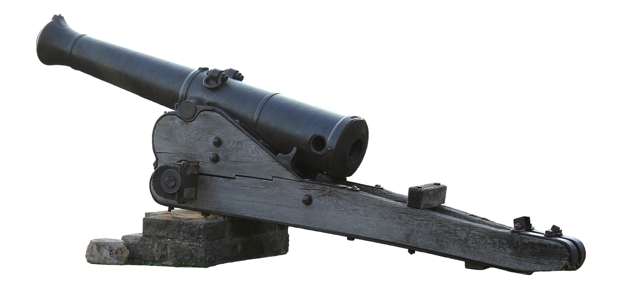 a close up of a cannon on a wooden stand, inspired by Carl Gustaf Pilo, pixabay, digital art, banner, background image, 4 0 0 mm, hyperdetailed photo