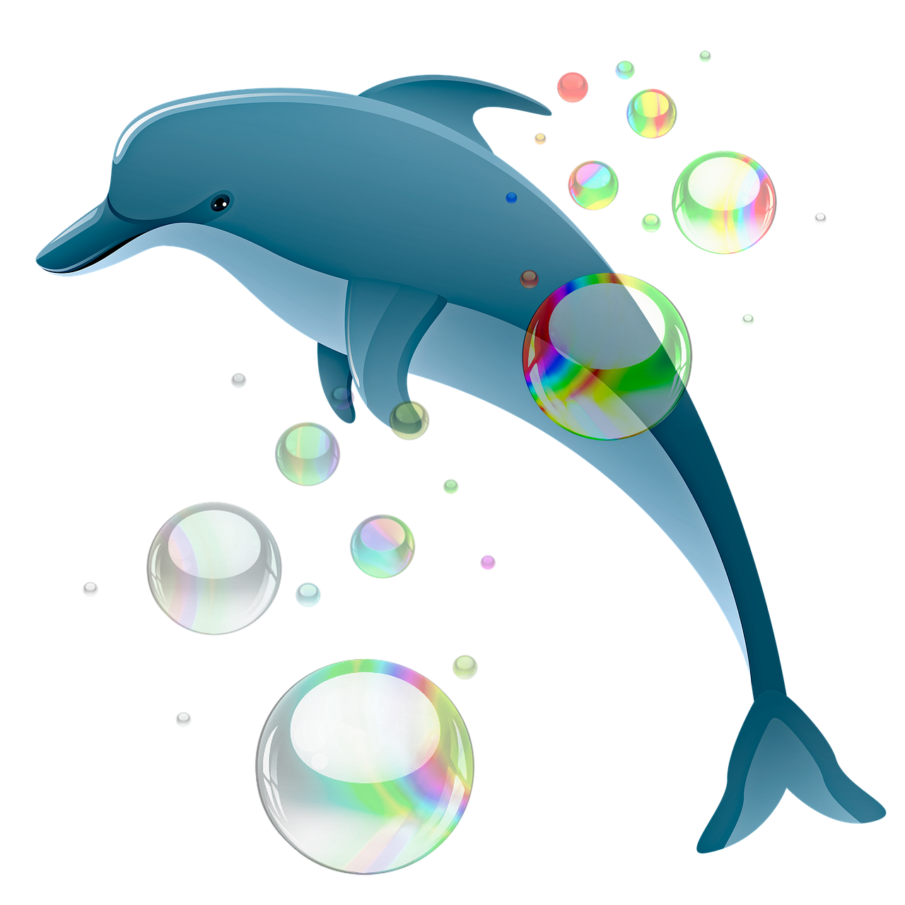 a dolphin and bubbles on a black background, an illustration of, figuration libre, vacation photo, full color illustration, bling, seams