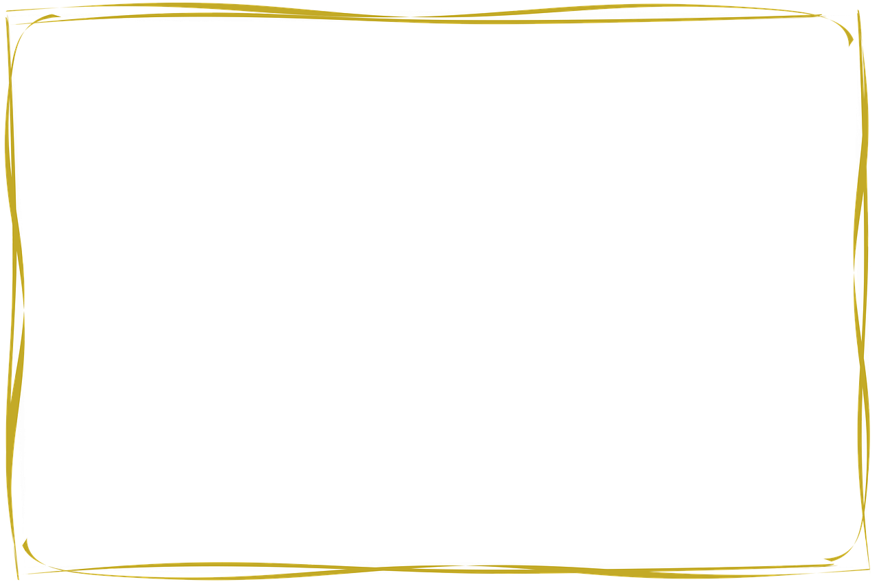 a gold frame on a black background, flickr, video art, rough lines, wide screenshot, background is white and blank, black. yellow