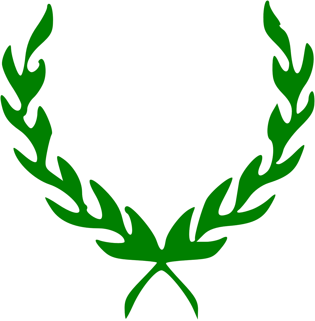 a green laurel wreath on a black background, inspired by Herb Aach, hurufiyya, iroc, triumph, green fire, palm