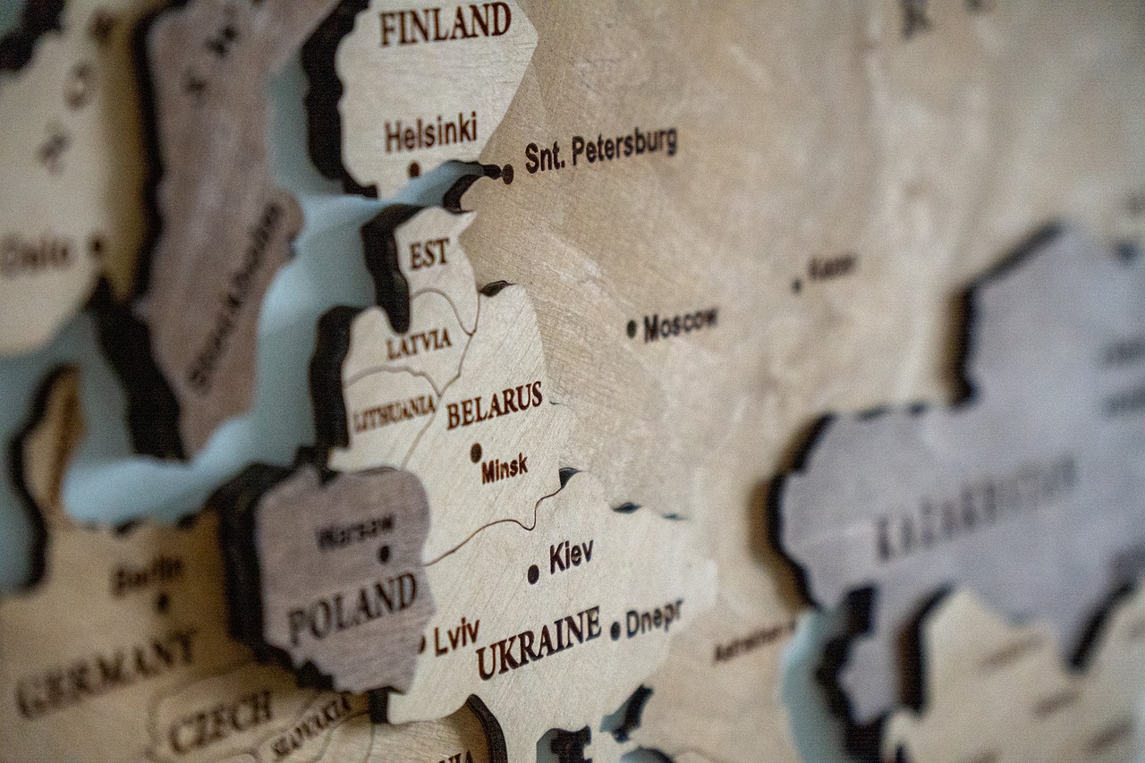 a close up of a map on a wall, by Maksimilijan Vanka, shutterstock, wooden banks, ultra detailed close up, eastern european origin, photo taken in 2 0 2 0