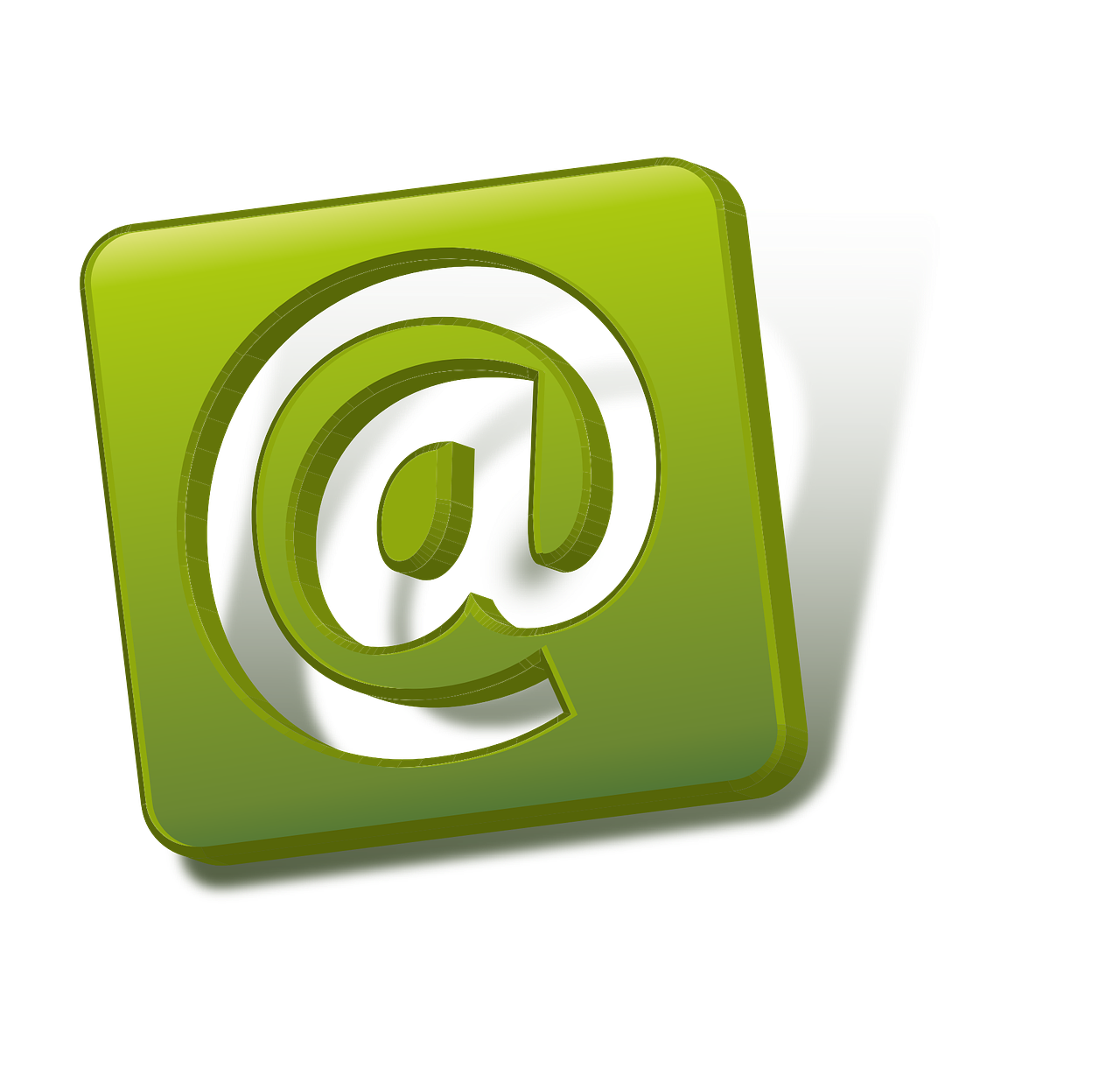 a close up of a green email symbol, a digital rendering, by Allen Jones, computer art, cartoon style, case, with a black background, document photo