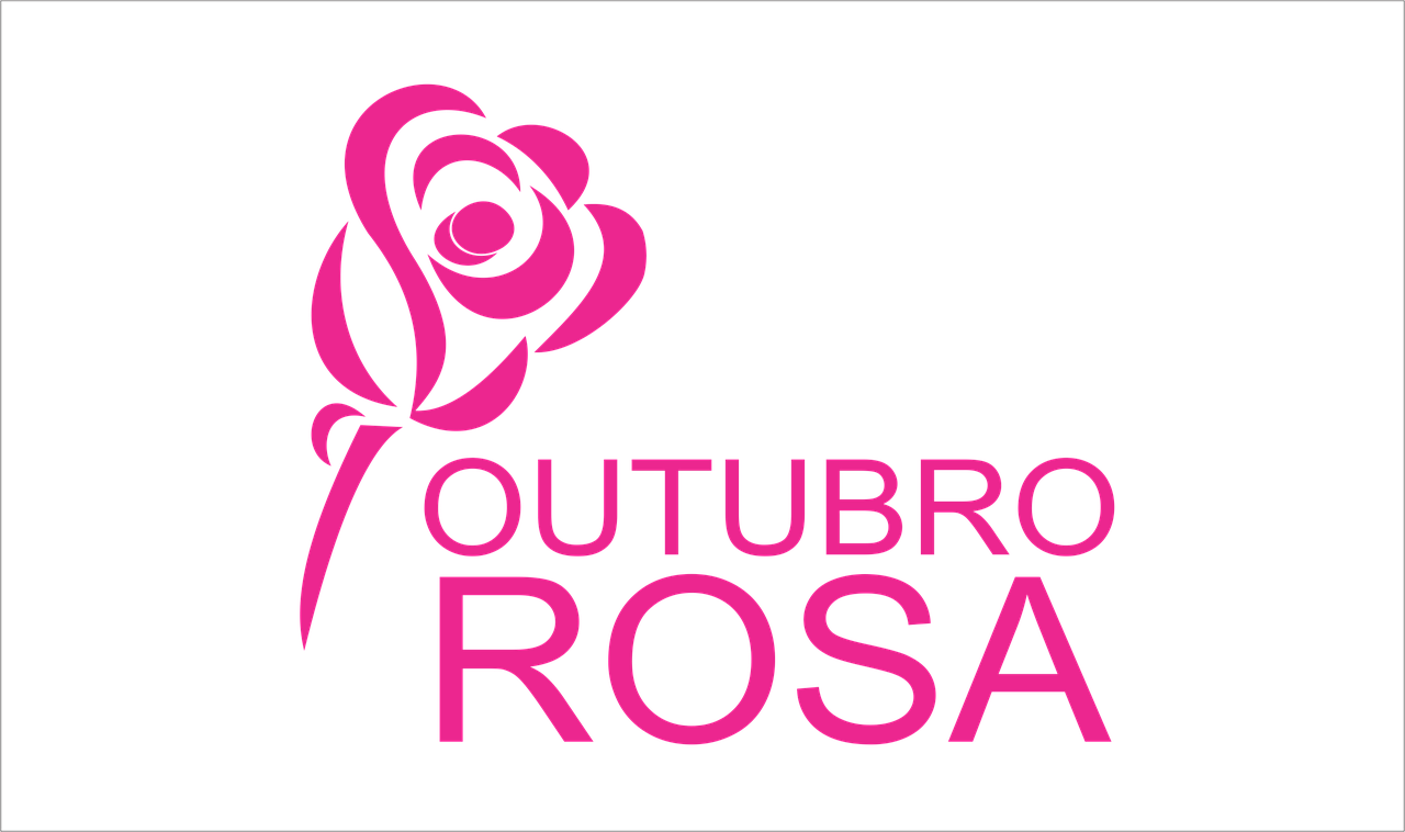 the outubro rosa logo on a black background, by Hirosada II, vshojo, avatar for website, uploaded, loreal