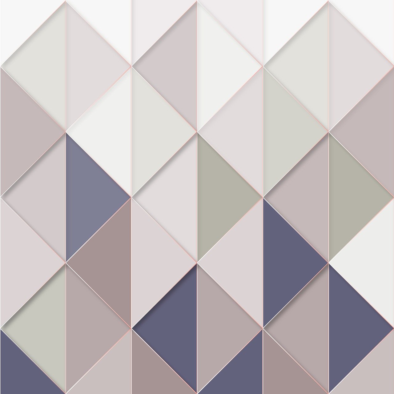 a wall that has a bunch of squares on it, inspired by karlkka, shutterstock, geometric abstract art, soft muted colors, triangle, vector background, sharp high detail illustration