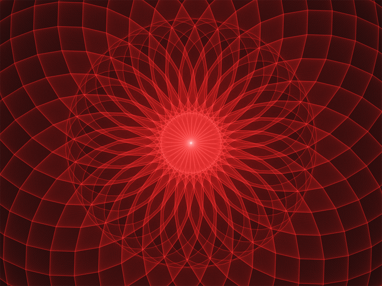 a computer generated image of a red flower, inspired by Alex Grey, abstract illusionism, round background, smooth vector lines, sunlight, subtle