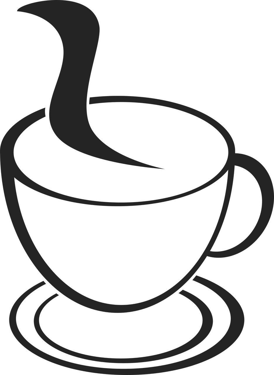 a cup of coffee with steam coming out of it, lineart, by Andrei Kolkoutine, pixabay, minimalism, solid black #000000 background, [32k hd]^10, twilight zone background, milk
