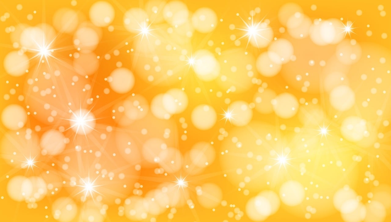 a yellow background with stars and sparkles, orange yellow ethereal, yellow-orange, autumn, yellow wallpaper
