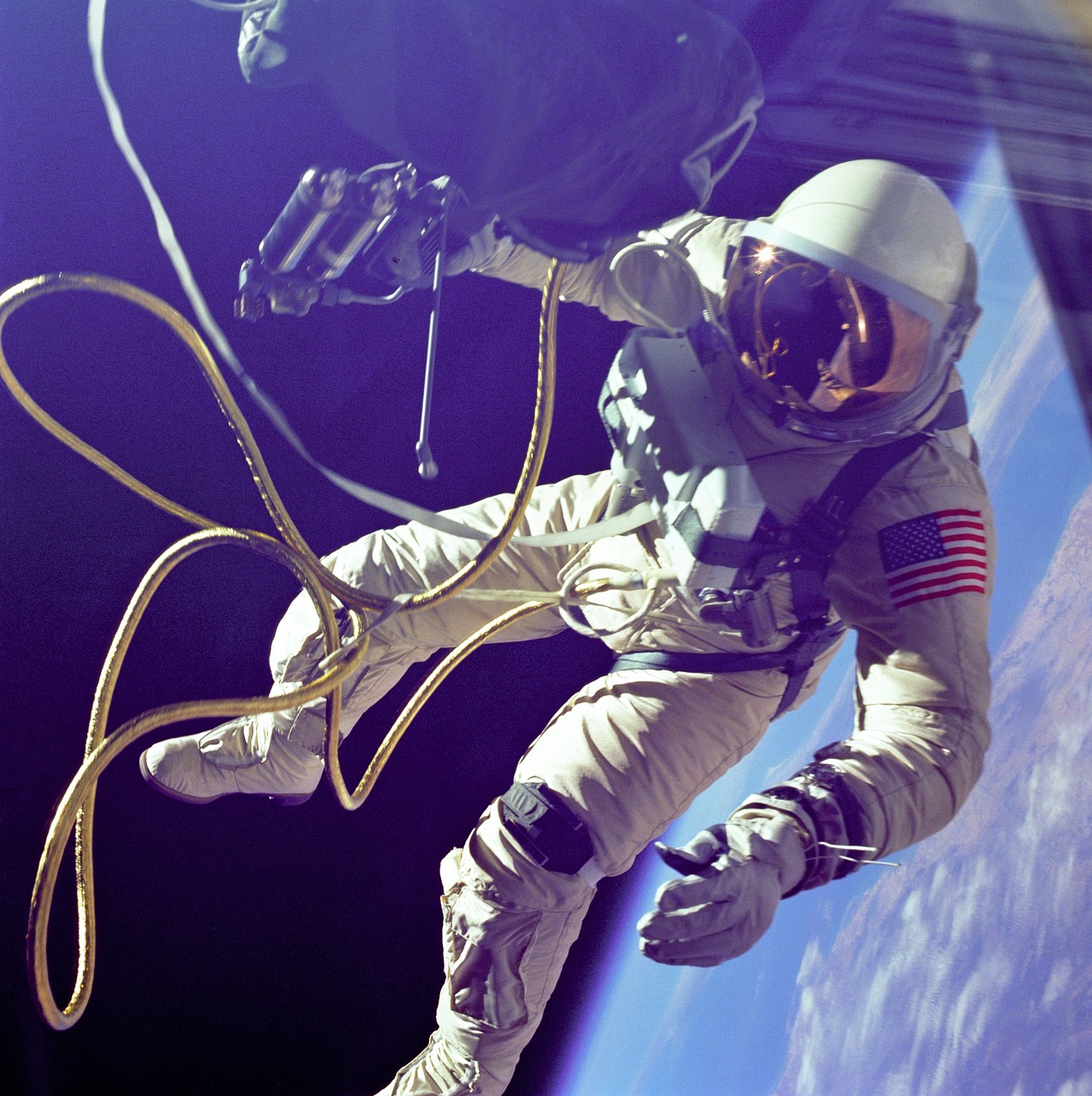 a close up of a person in a space suit, a photo, by Bob Ringwood, space art, astronaut floating in space, lasso, jfk, vertical wallpaper