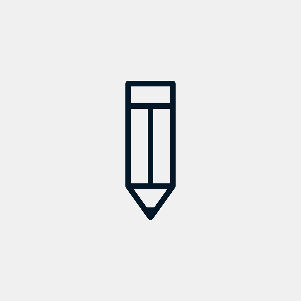 a pencil icon on a white background, lineart, by Alexander Bogen, unsplash, navy, corporate animation style, cory behance hd, instagram story