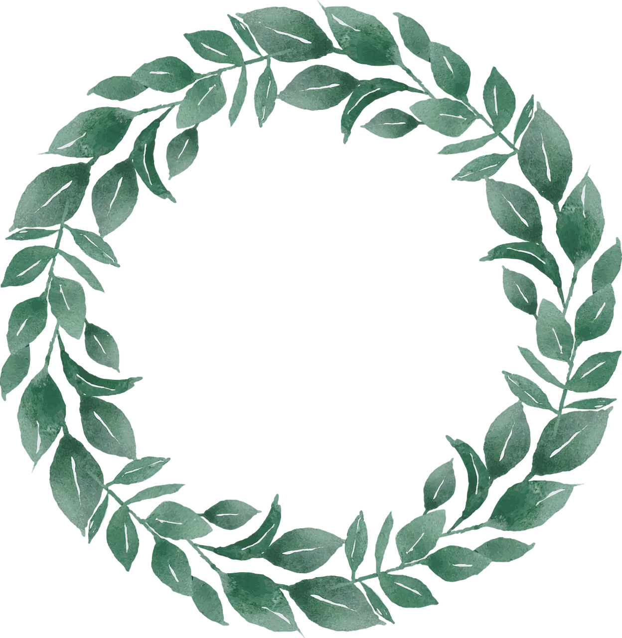 a wreath of green leaves on a black background, a digital rendering, pixabay, folk art, from italica, elder ring, italian masterpiece, scanned 2400 dpi