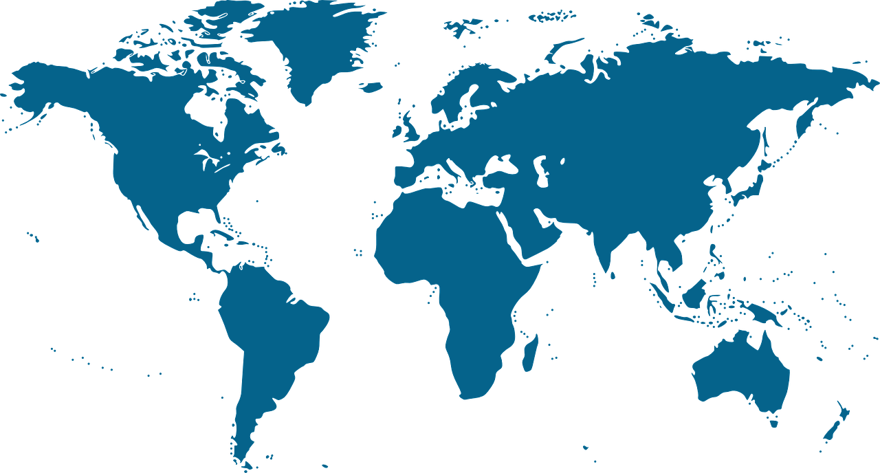a blue map of the world on a black background, zoomed out to show entire image, blue and black color scheme)), profile pic, bottom angle