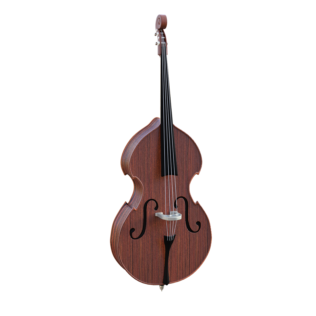 a close up of a violin on a black background, a low poly render, inspired by Jakub Różalski, polycount contest winner, baroque, bass wood, 3 d render n - 9, double bass, classic guitar