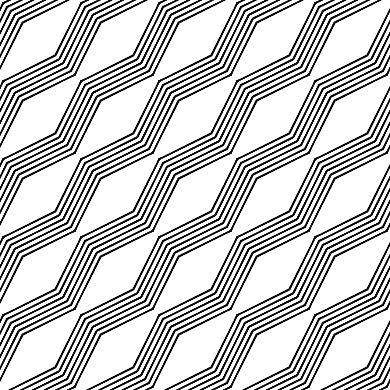 a black and white geometric pattern, lineart, inspired by Paul Lucien Dessau, op art, diagonal lines, tech pattern, pronounced contours, right angled view
