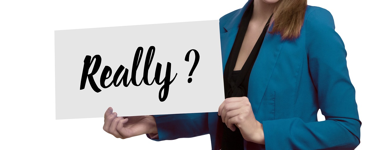 a woman holding a sign that says really, by Sally Haley, trending on pixabay, do you want to know, uncompressed png, highly detailed form, commercial banner