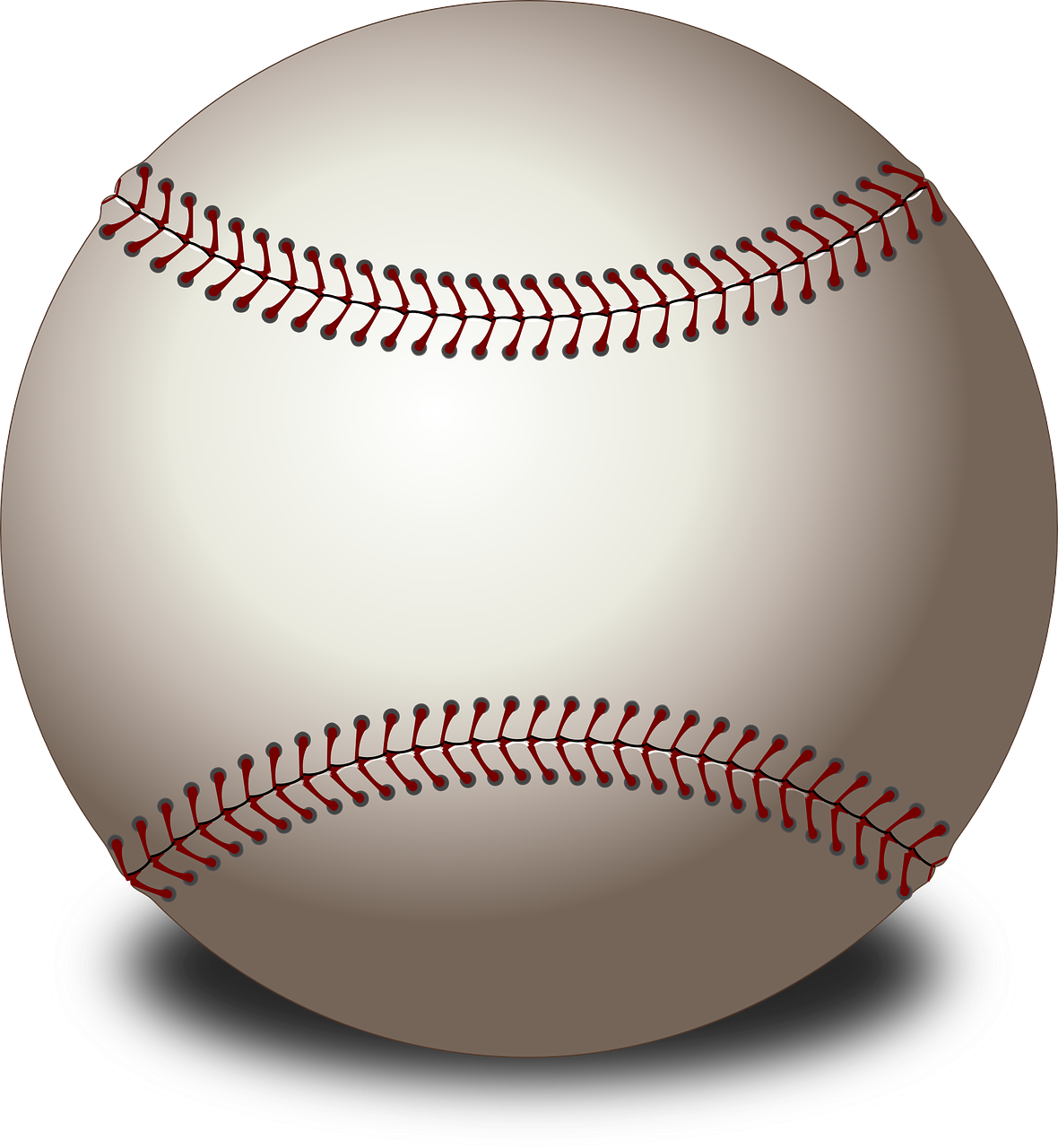 a white baseball with red stitchs on it, pixabay, digital art, black, glass ball at the waist, vector illustration, the ring is horizontal