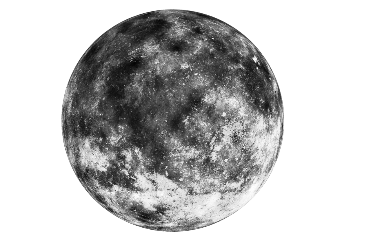 a black and white photo of the moon, a portrait, by Hans Werner Schmidt, flickr, computer generated, giant pink full moon, yuan - ti, titian]