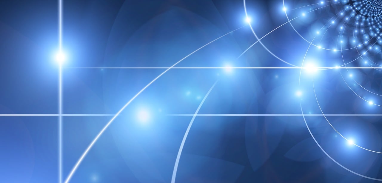 a computer screen with a spiral design on it, digital art, subtle lens flare, amazing blue background theme, very consistent bezier curves, istockphoto