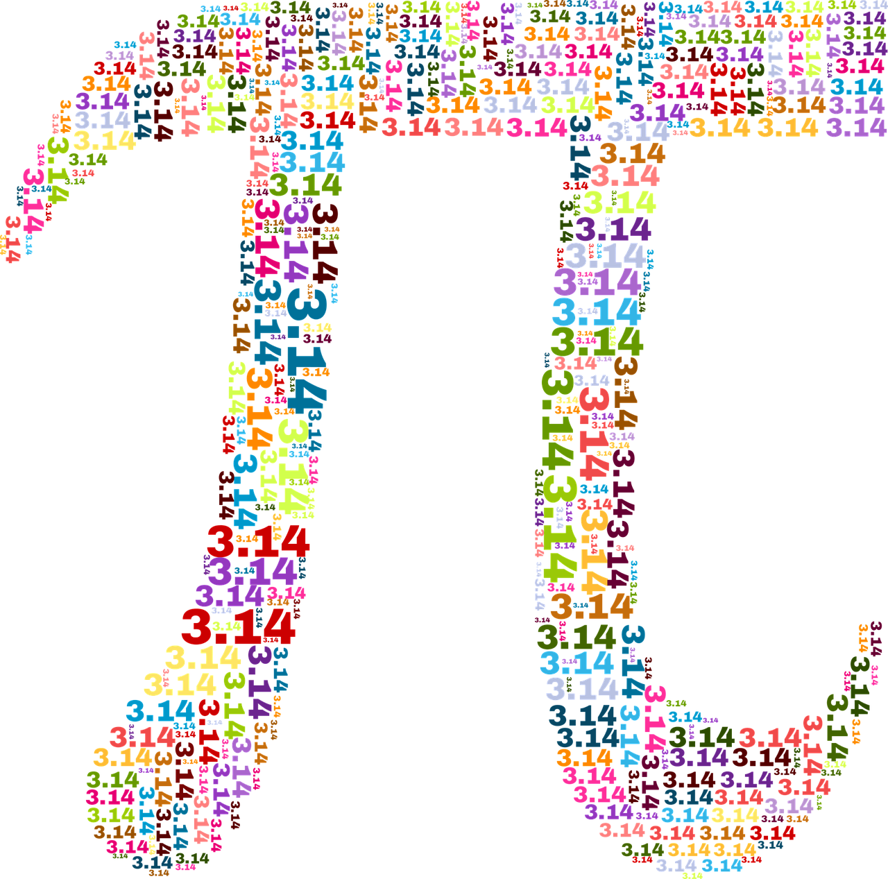 a pi symbol made up of multicolored letters, a digital rendering, generative art, !!! very coherent!!! vector art, palm, ultra detailed color art, amusing