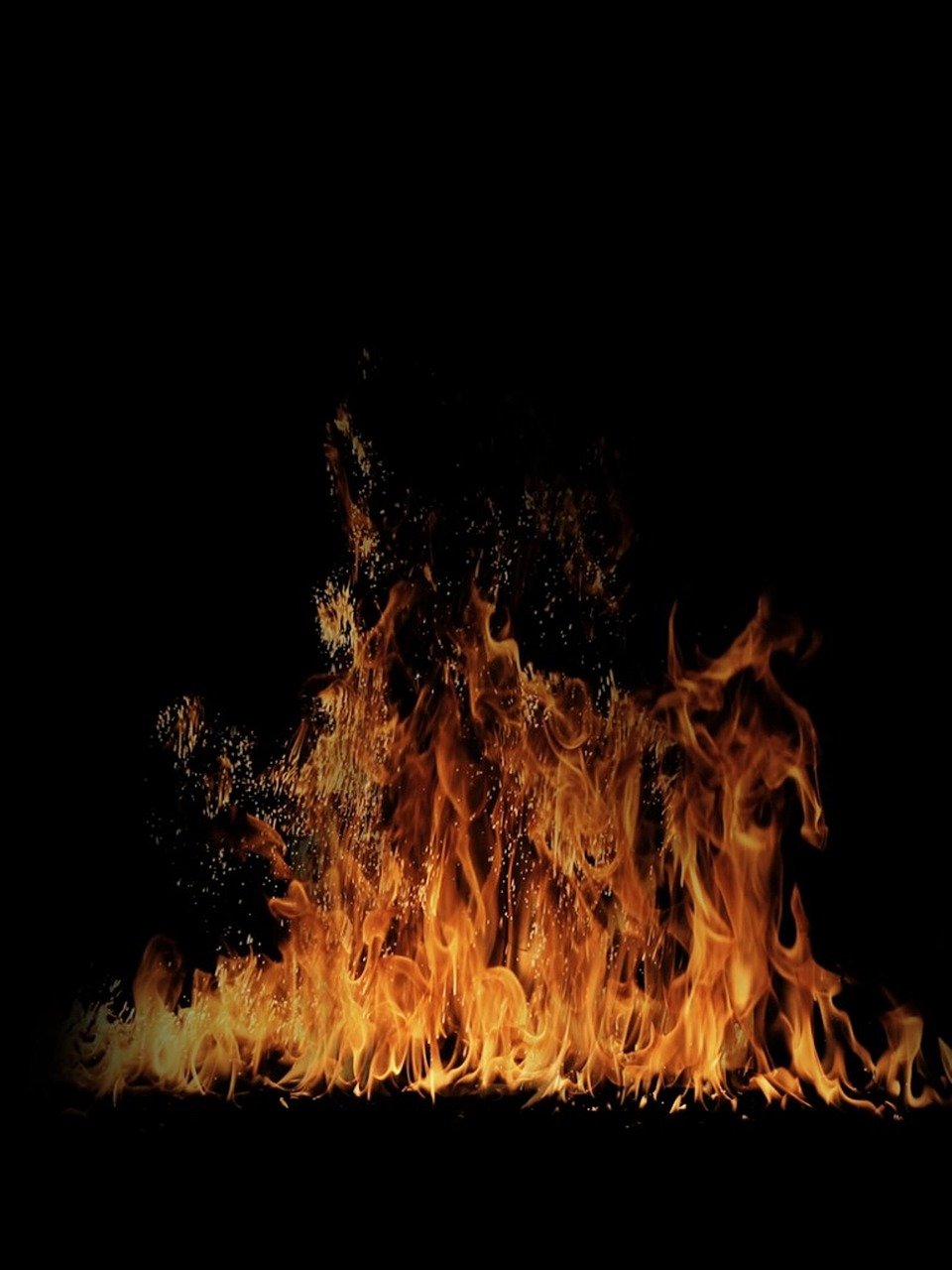 a close up of a fire on a black background, digital art, pexels, transparent background, rendered in cinema 4 d, the photo shows a large, isolated on white background