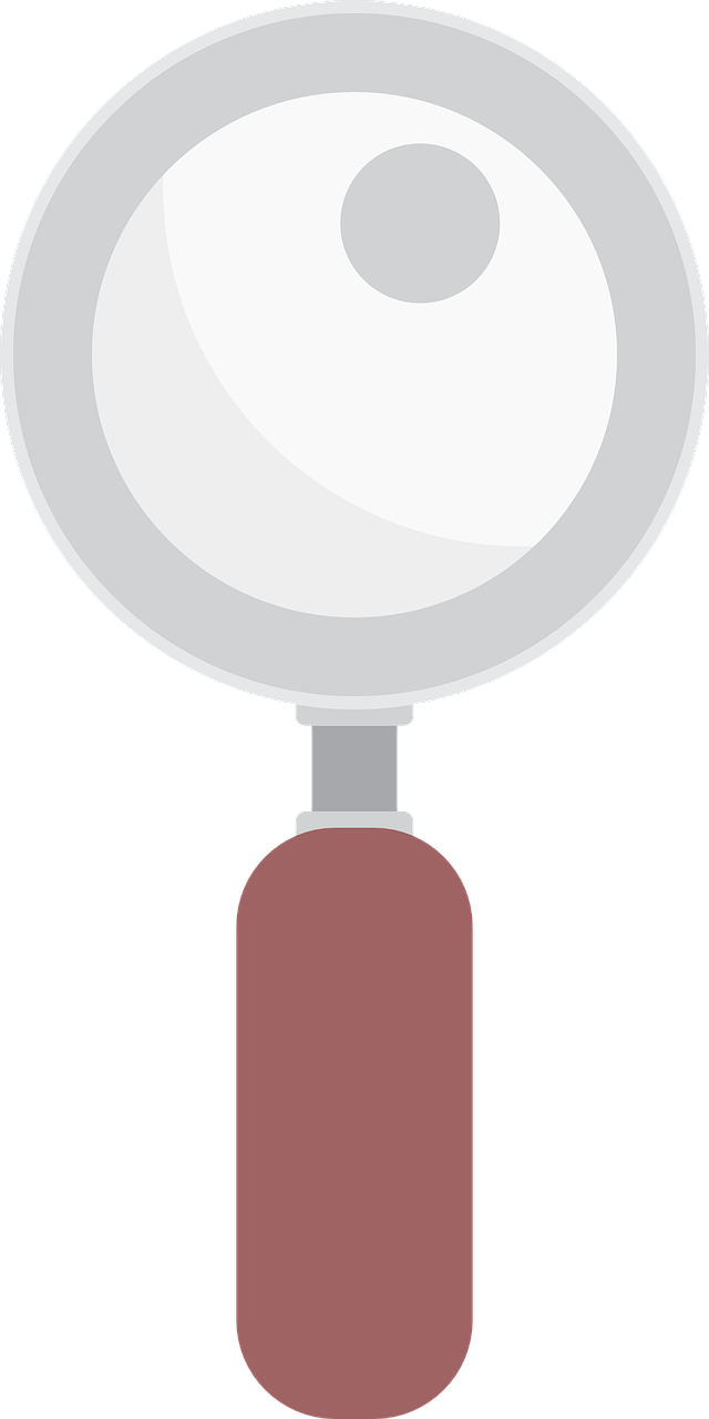 a frying pan sitting on top of a frying pan, concept art, pixabay, minimalism, lamp ( ( ( mirror ) ) ) ), flat color, magnified, zoomed in