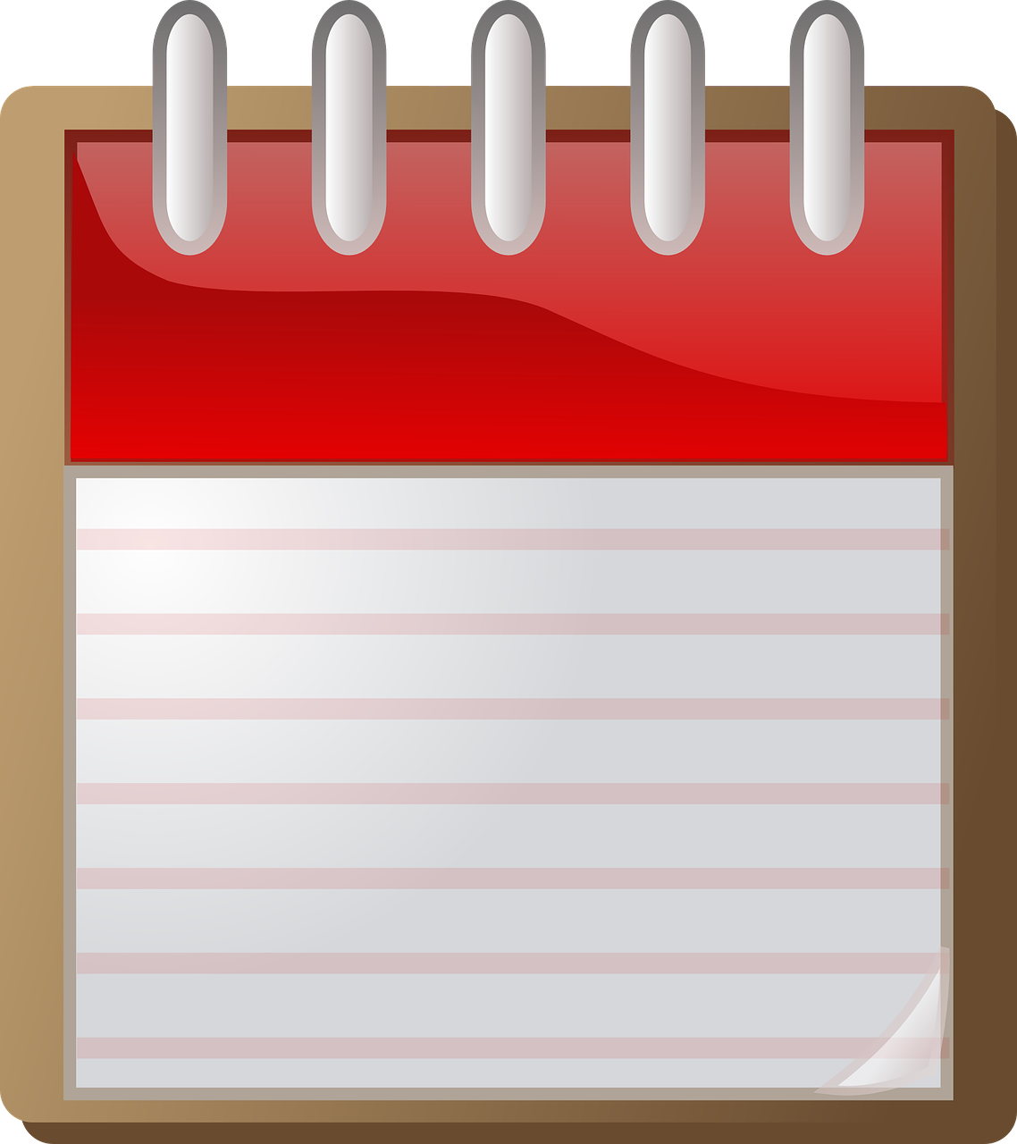 a clipboard with a calendar on it, pixabay, sōsaku hanga, red stripe, encyclopedia illustration, blank, high-res