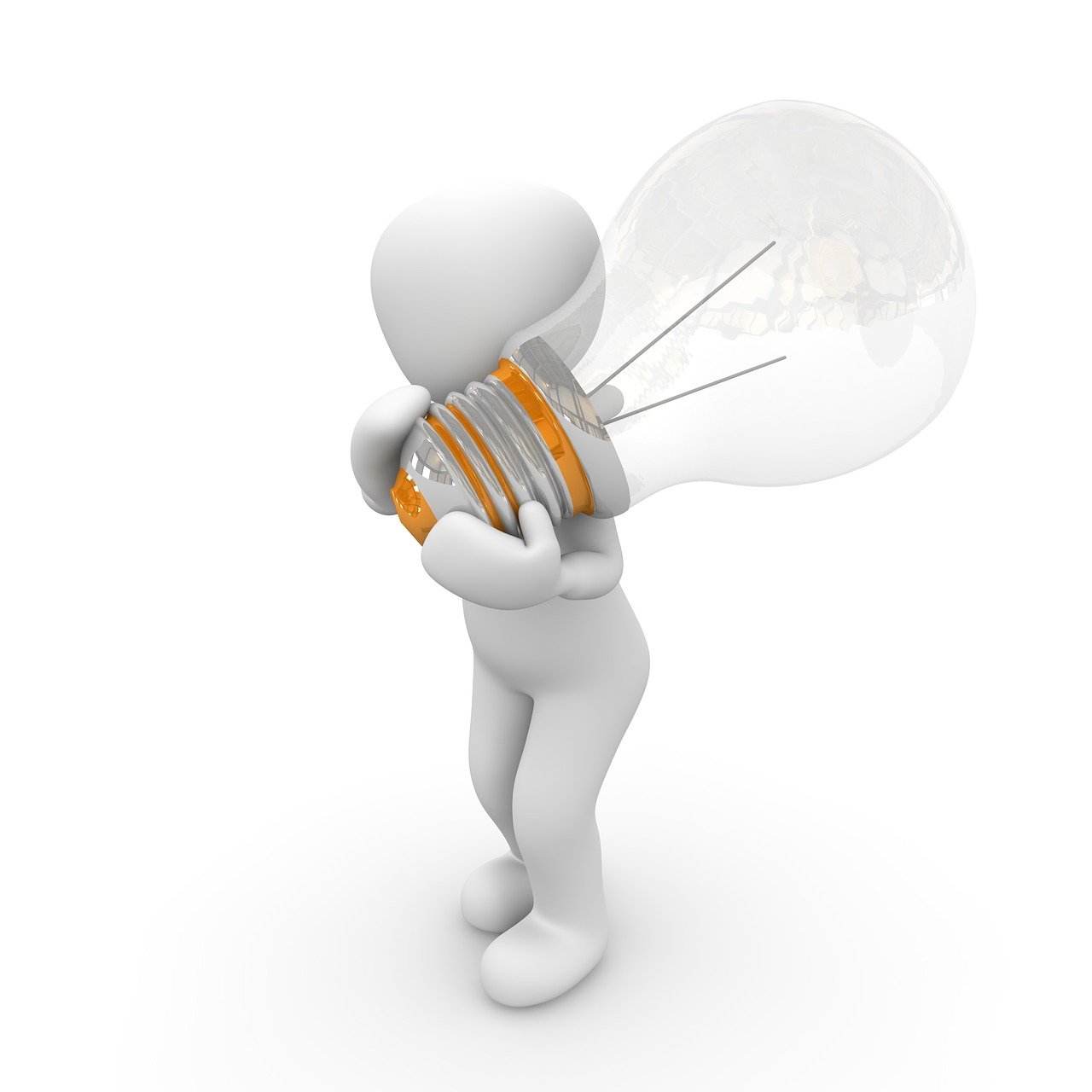 a person that is holding a light bulb, a digital rendering, conceptual art, carrying a guitar, tinnitus, without duplication content, an inventor