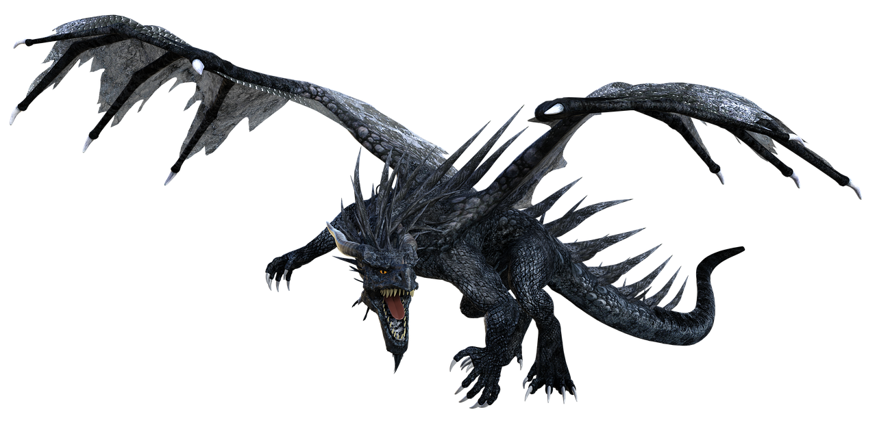 a close up of a dragon on a black background, concept art, hurufiyya, with 3d render, black wings instead of arms, godzilla, fenrir
