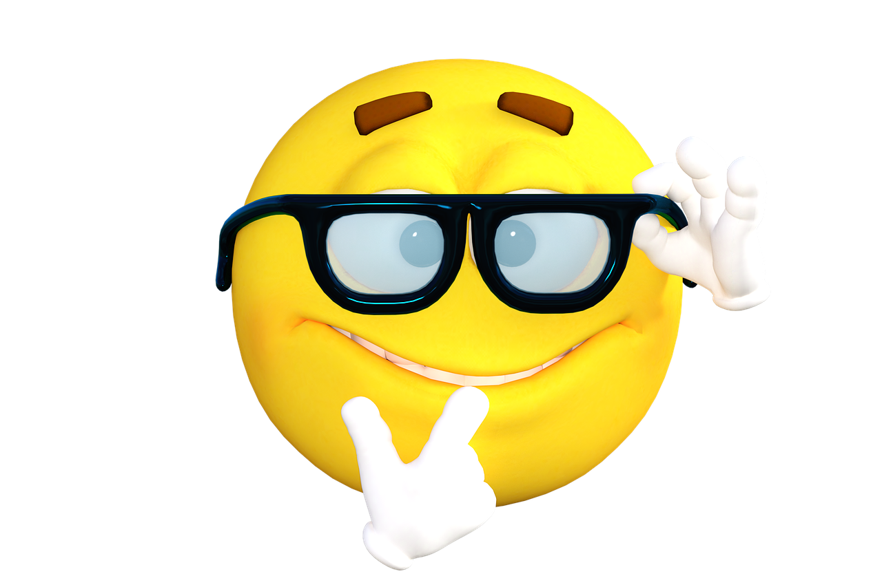 a close up of a smiley face wearing sunglasses, figuration libre, heavy gesture style closeup, do you want to know, 3d feeling, clipart