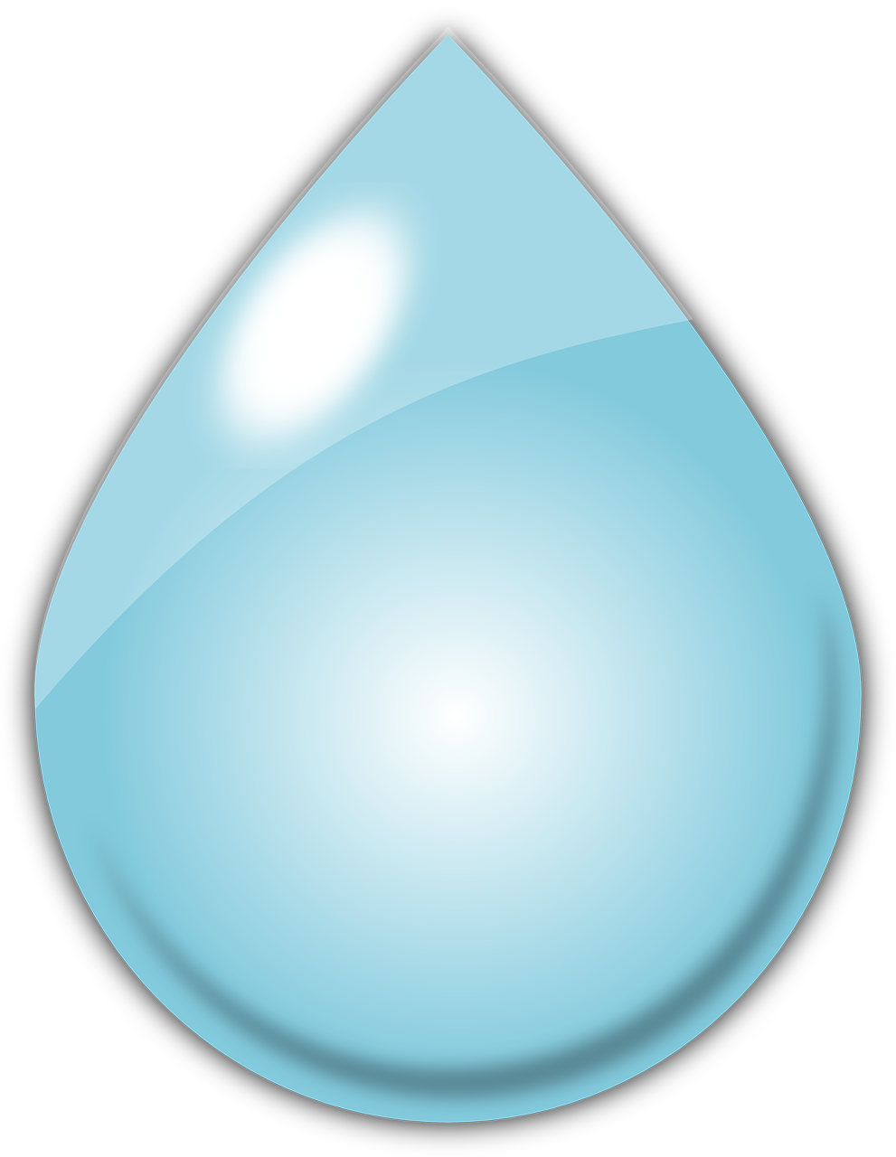 a blue water drop on a white background, a digital rendering, sōsaku hanga, sprite art, rainny, glass skin, clip art