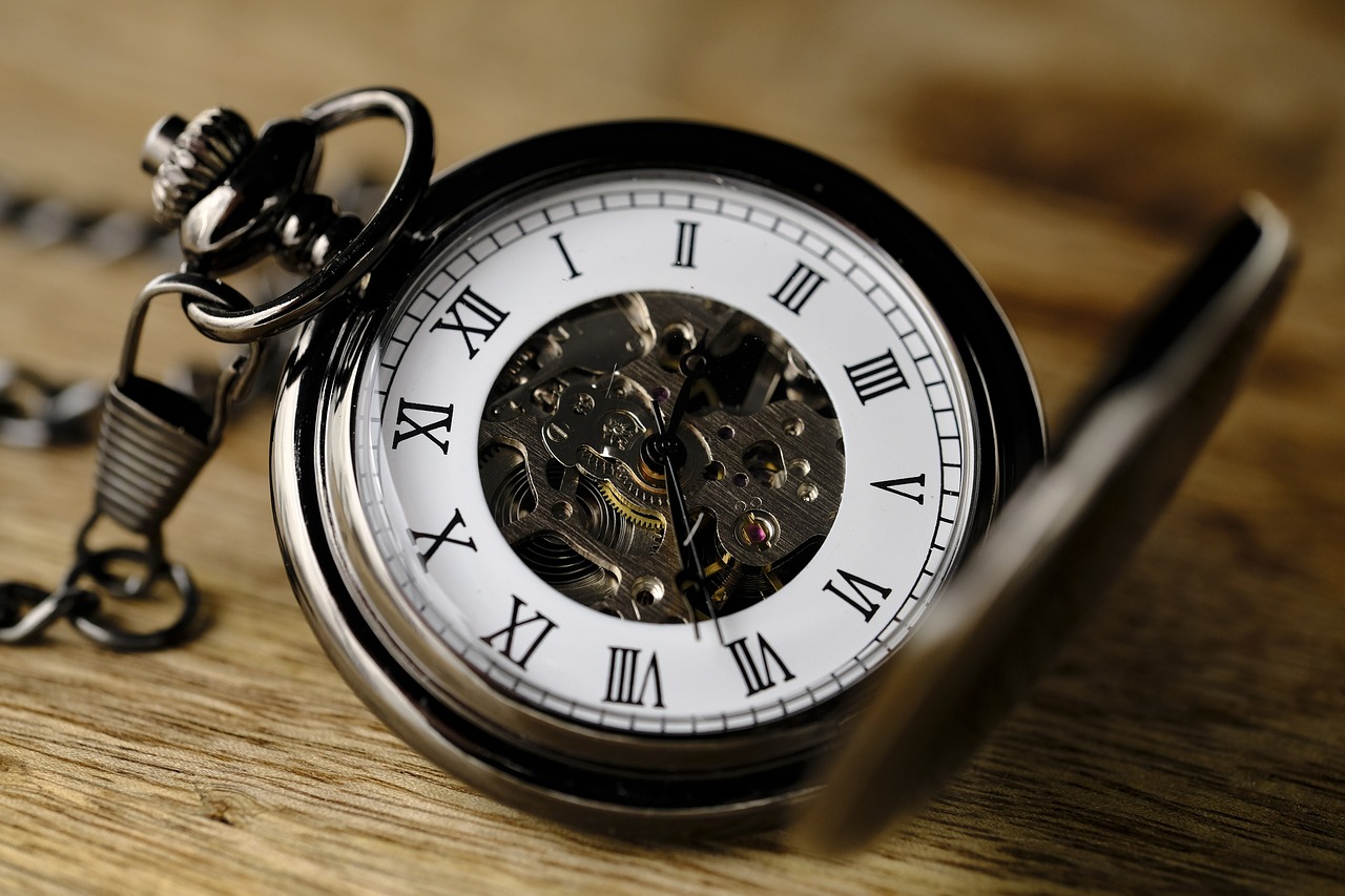 a pocket watch sitting on top of a wooden table, pixabay, process art, high angle close up shot, highly polished, animation, watch photo