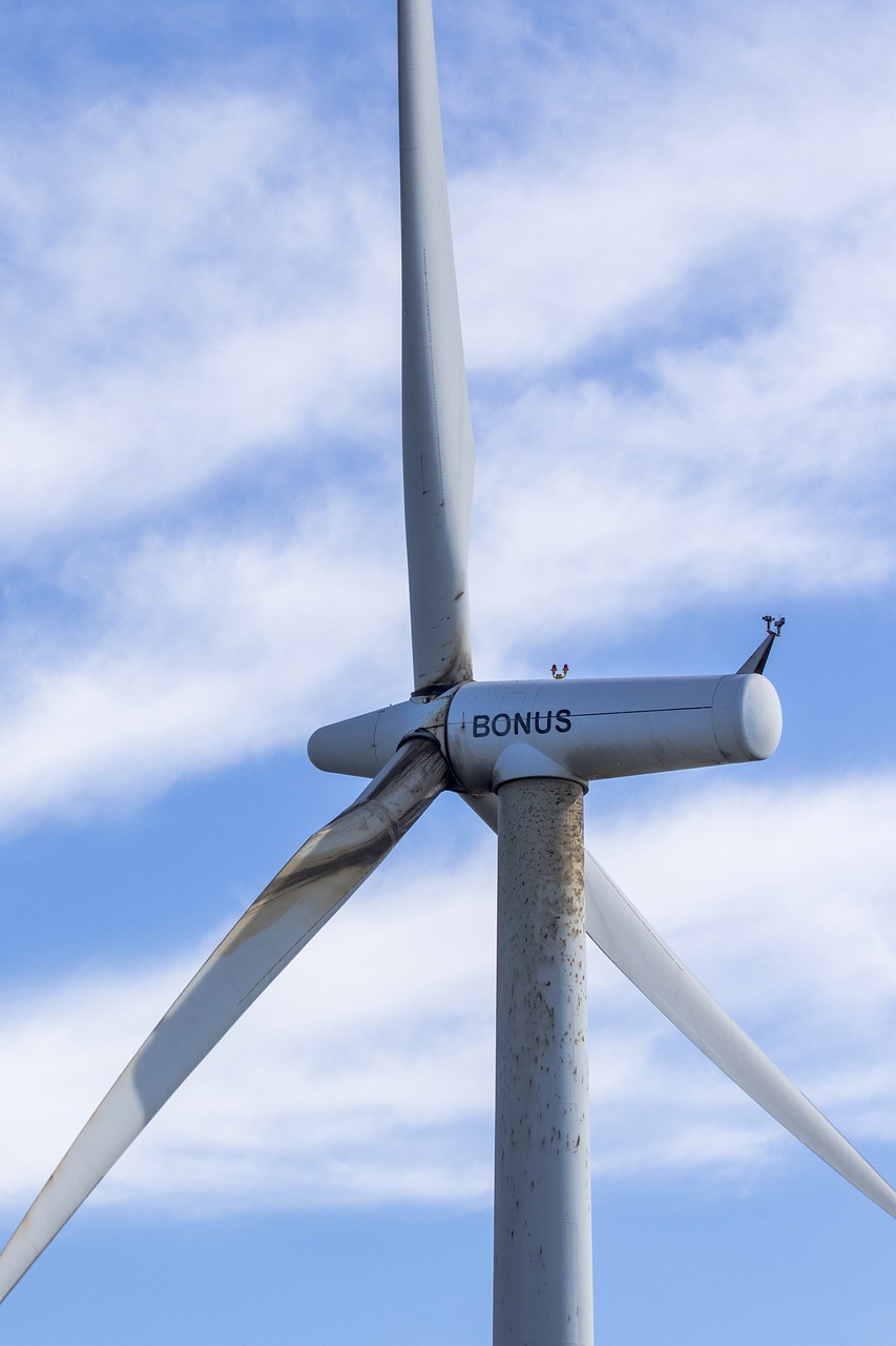 a close up of a wind turbine with a sky background, a portrait, an abandoned, bows, “ iron bark, high detail product photo