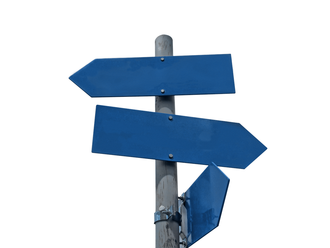 a blue street sign sitting on top of a wooden pole, a raytraced image, on a black background, photo - shot, multi-part, steel