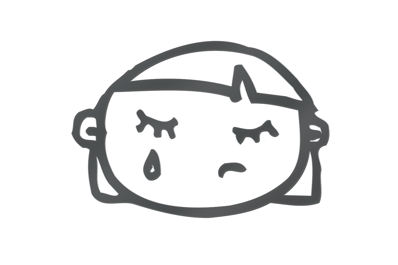 a black and white drawing of a child's face, a child's drawing, inspired by Shūbun Tenshō, deviantart, mingei, looking exhausted, icon, cartoon image, animated still