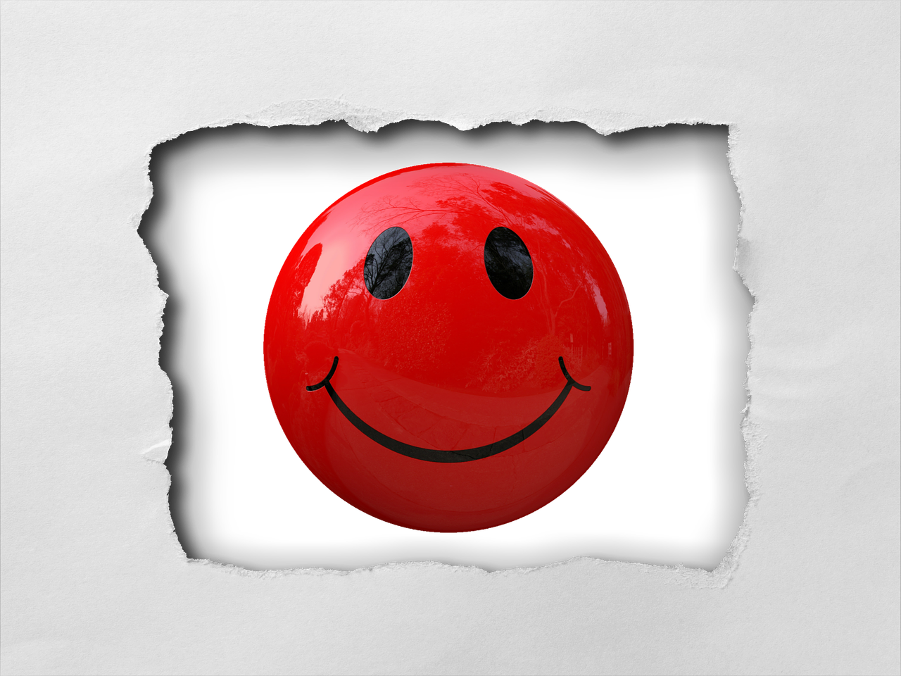 a red ball with a smiley face drawn on it, a picture, by Tadashi Nakayama, red realistic 3 d render, on black background, on simple background, in the middle of the day