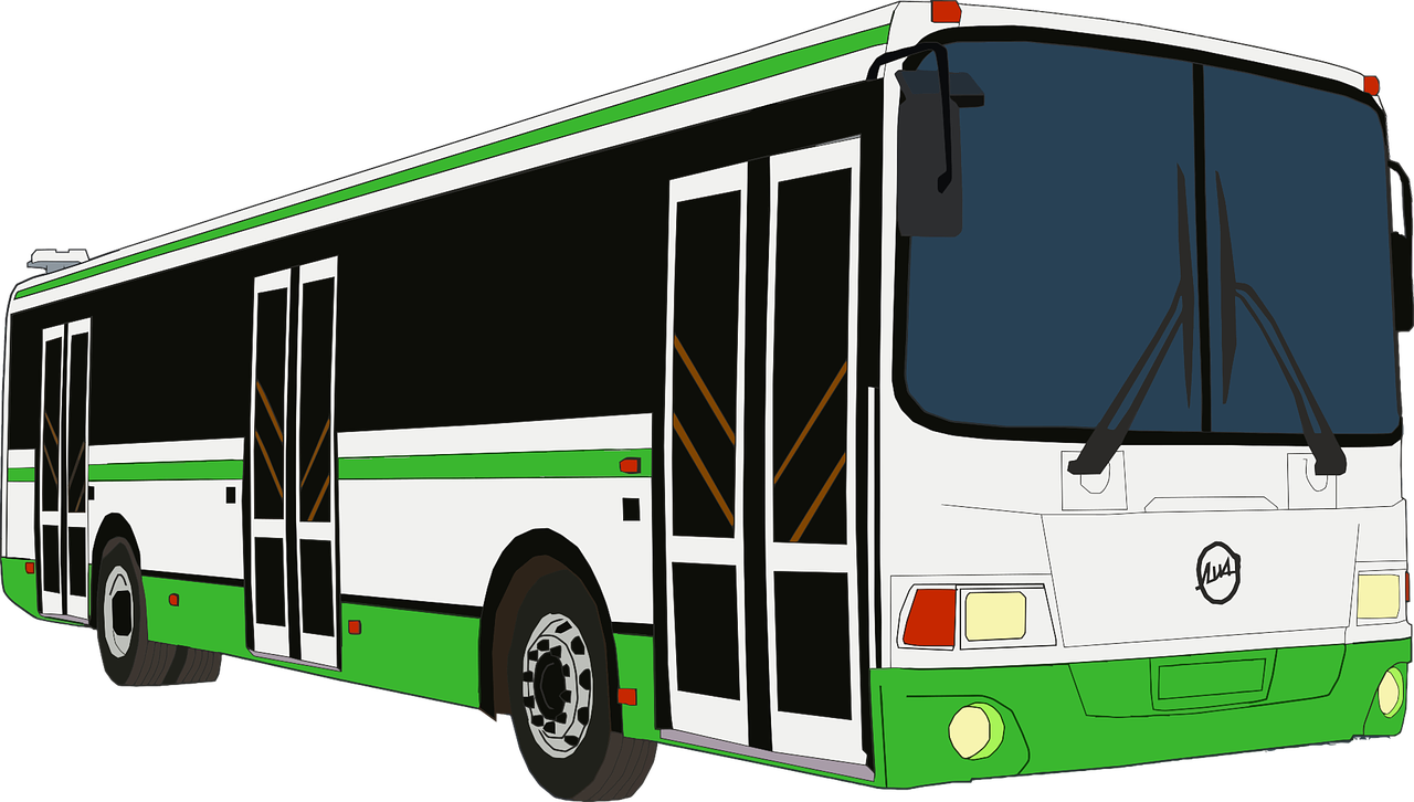 a green and white bus on a black background, a digital rendering, pixabay, sōsaku hanga, black on white background, fully colored, men, bangalore