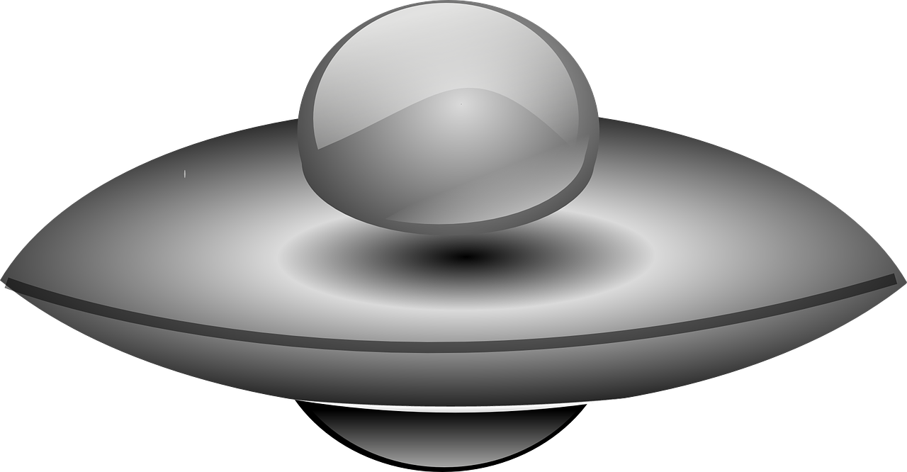 a black and white image of a sphere, a raytraced image, by Tom Carapic, pixabay, flying saucer, made of liquid metal and marble, flat drawing, grey and silver