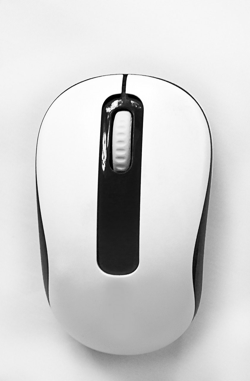 a computer mouse sitting on top of a white surface, a black and white photo, professional product photo, modern high sharpness photo, ambient occlusion:3, viewed from behind