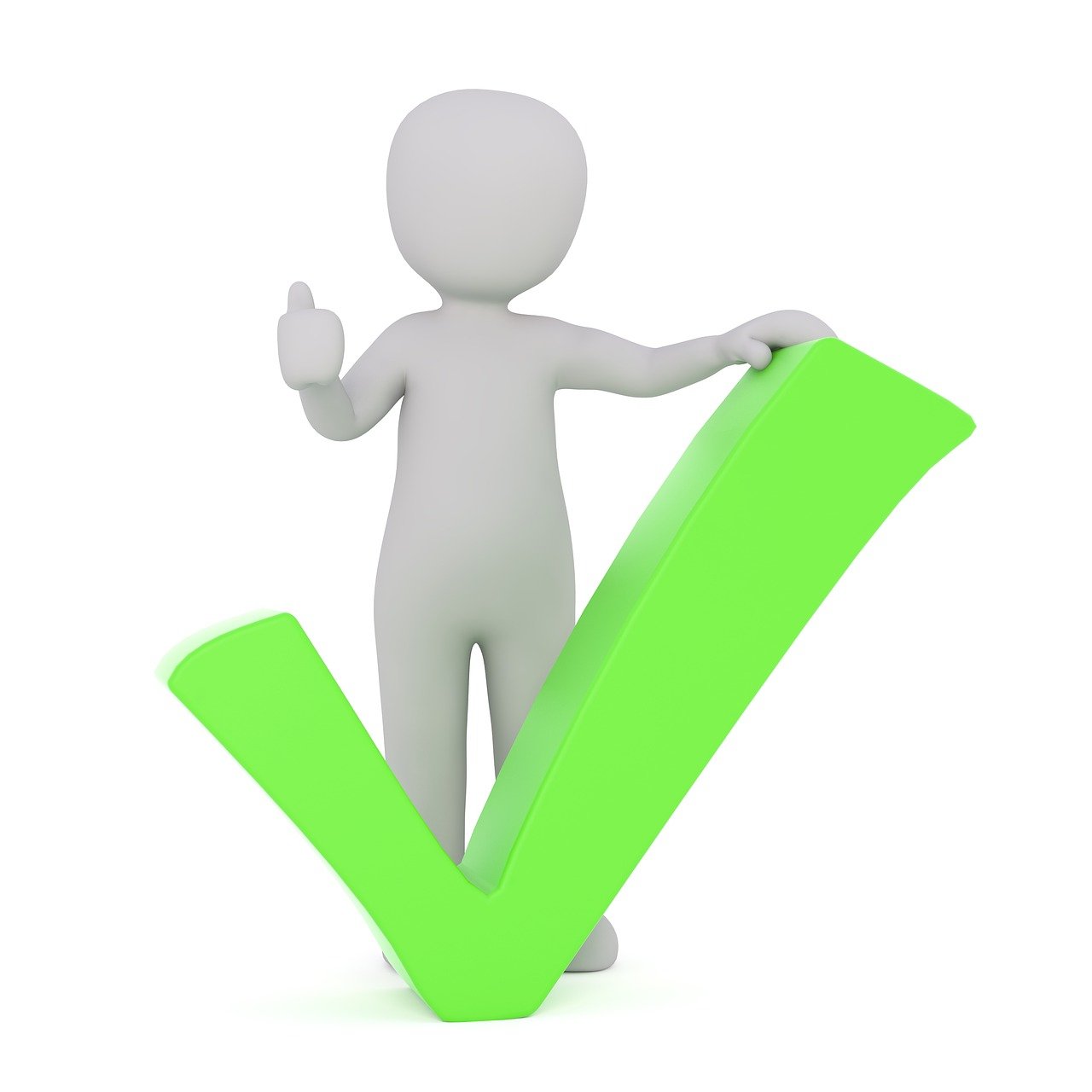 a person standing in front of a green check mark, a picture, figuration libre, giving the thumbs up, think in 3 d, list, istockphoto