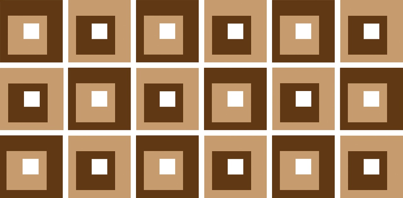 several squares of brown and white on a white background, vector art, pixabay, minimalism, uncompressed png, walls, intarsia, pod