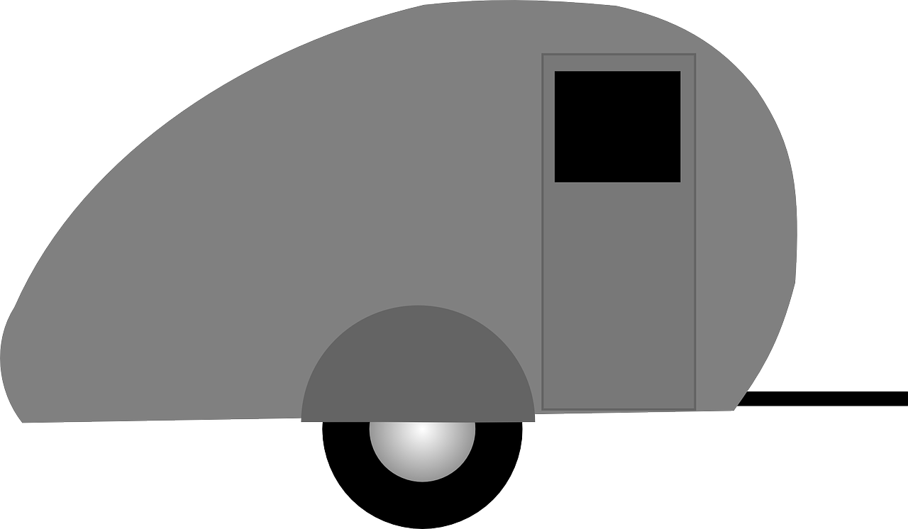 a trailer is shown on a white background, a cartoon, pixabay, minimalism, grey color scheme, 1 9 4 0 picture, big round nose, charcoal and silver color scheme