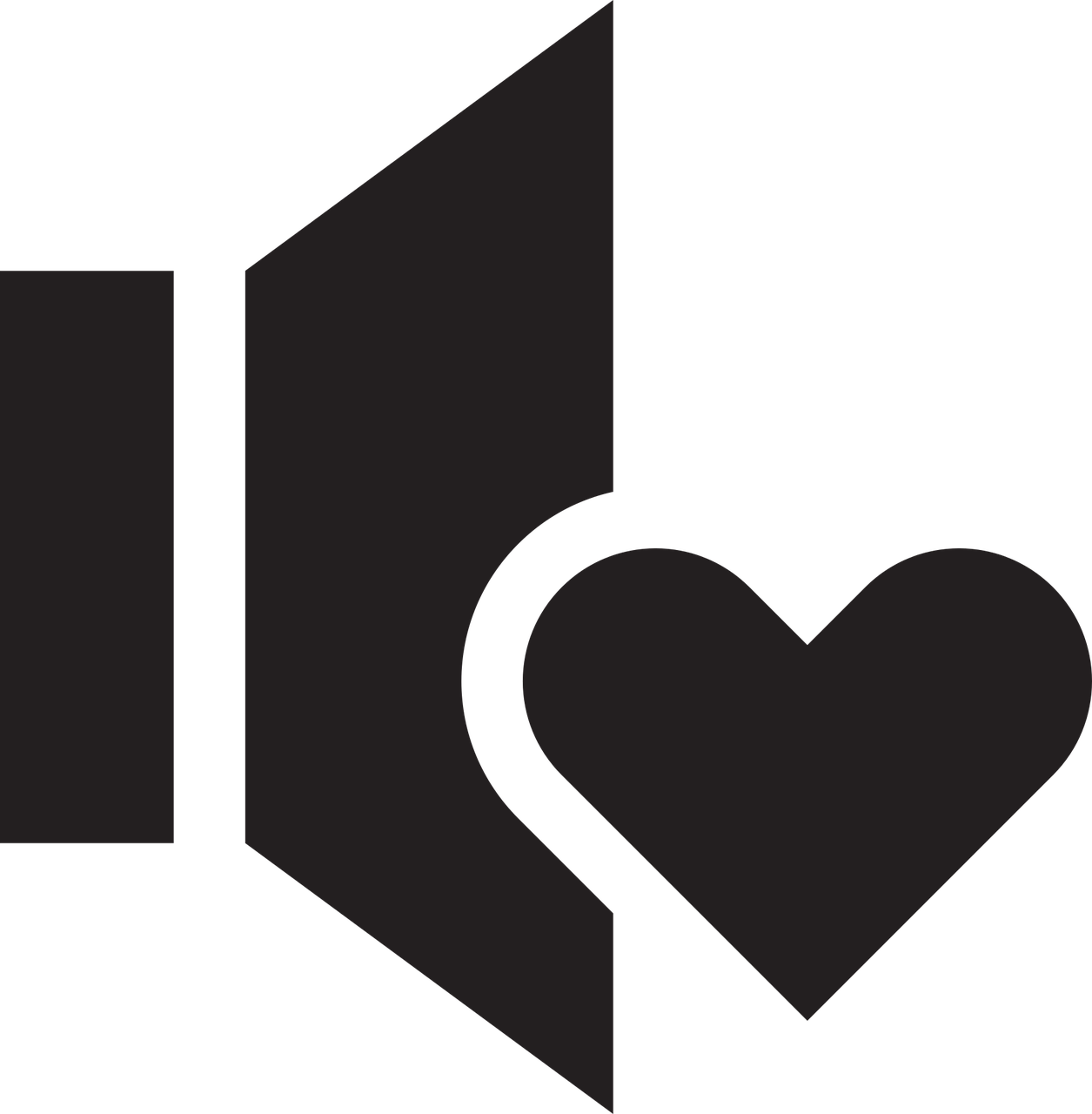 a black and white logo with a heart, a picture, inspired by Kees Bol, deviantart, bauhaus, half life logo on chest, 1 2 k, dark backround, pictured from the shoulders up