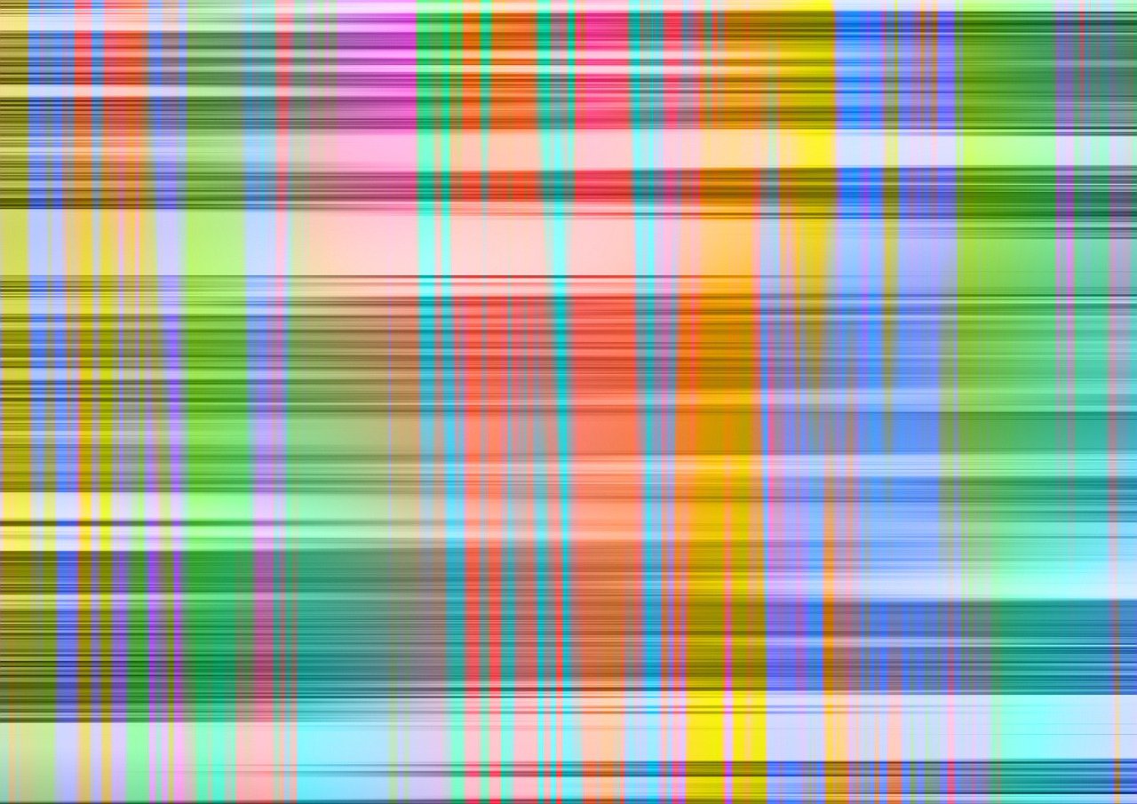 a multicolored plaid pattern is shown in this image, a digital rendering, generative art, unexpected glitch art, pastel overflow, scanlines, generate multiple random colors