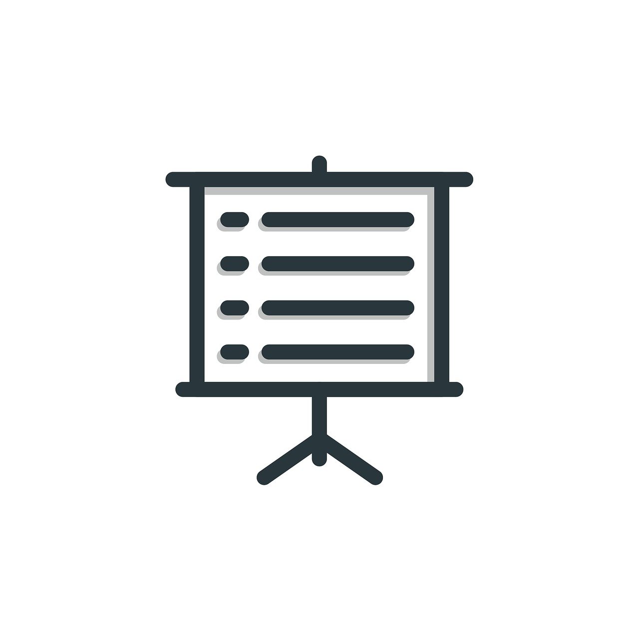 a white board sitting on top of a tripod, a diagram, minimalism, 2d icon, listing image, stacked image, simple logo