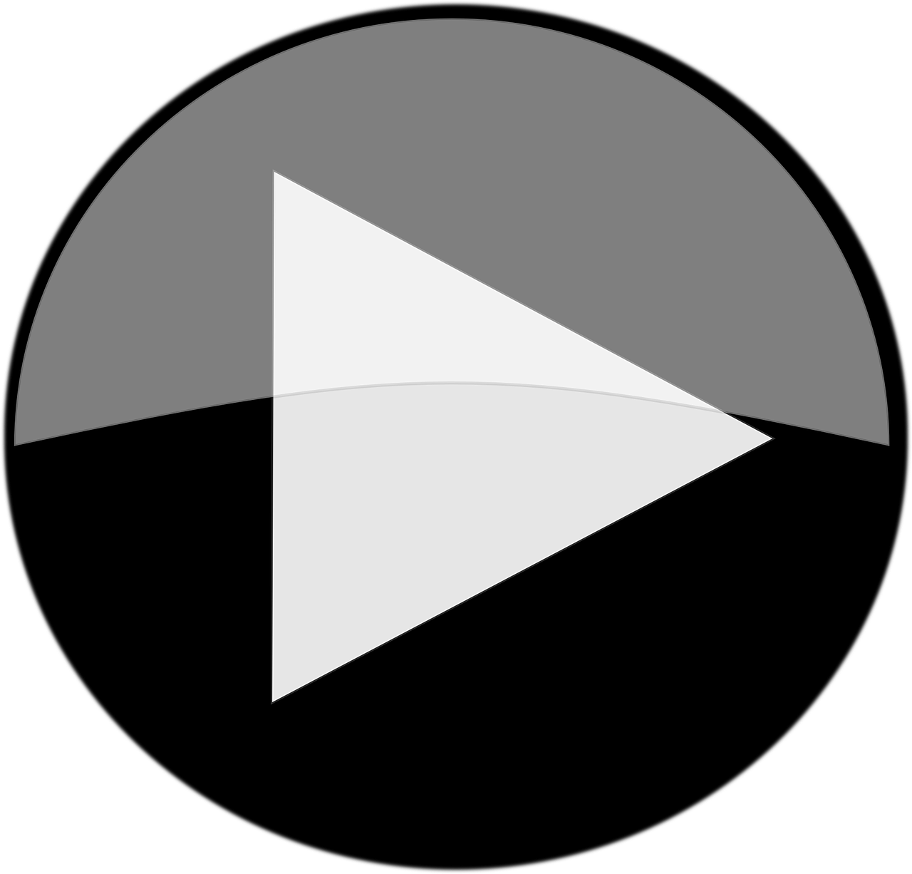 a white play button on a black background, a raytraced image, deviantart, intriguing volume flutter, loadscreen, triangle inside circle, background bar