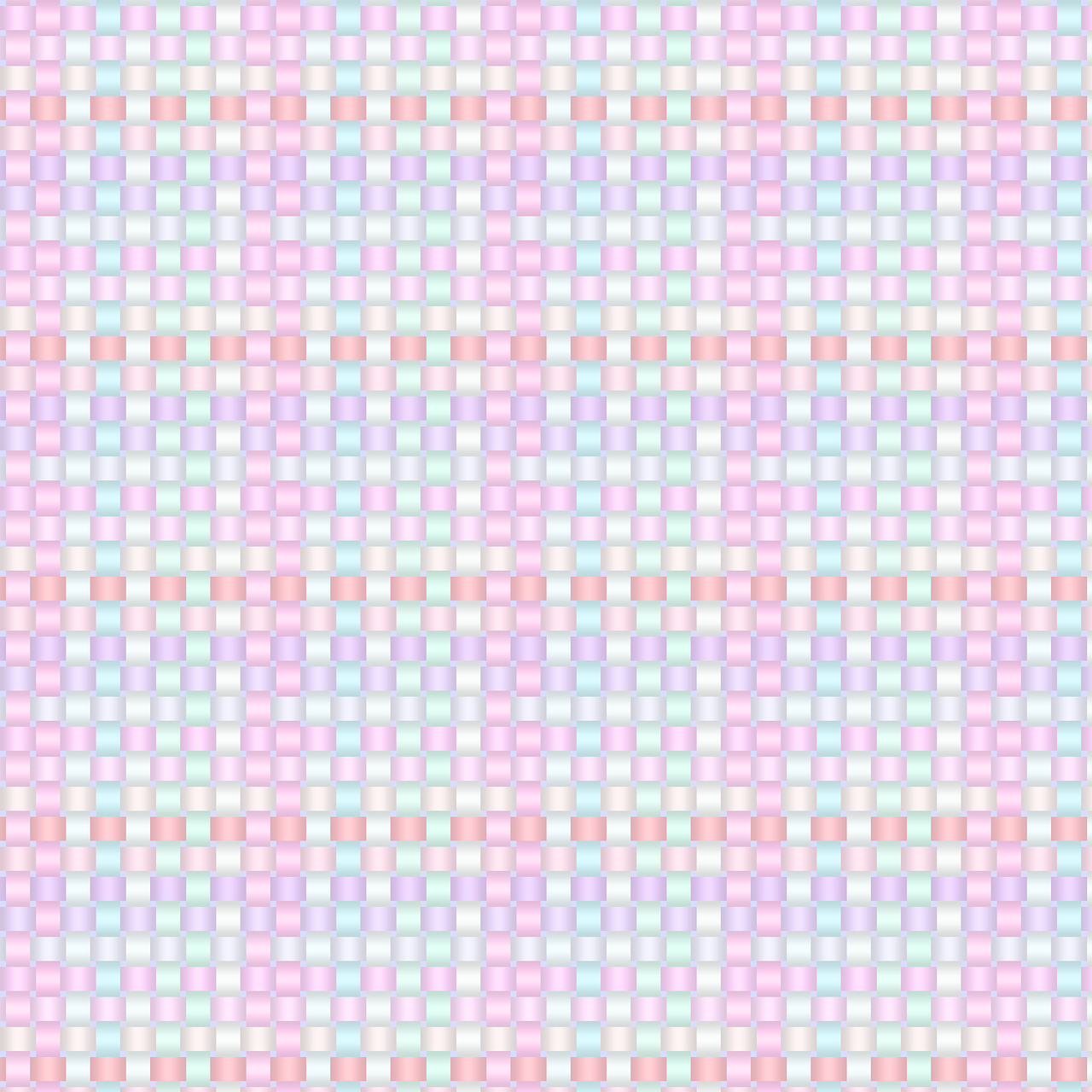 a pink and blue checkered pattern on a white background, a digital rendering, inspired by Pearl Frush, tumblr, pixel art, ethereal rainbow bubbles, muted pastel tones, grid, colorful dots